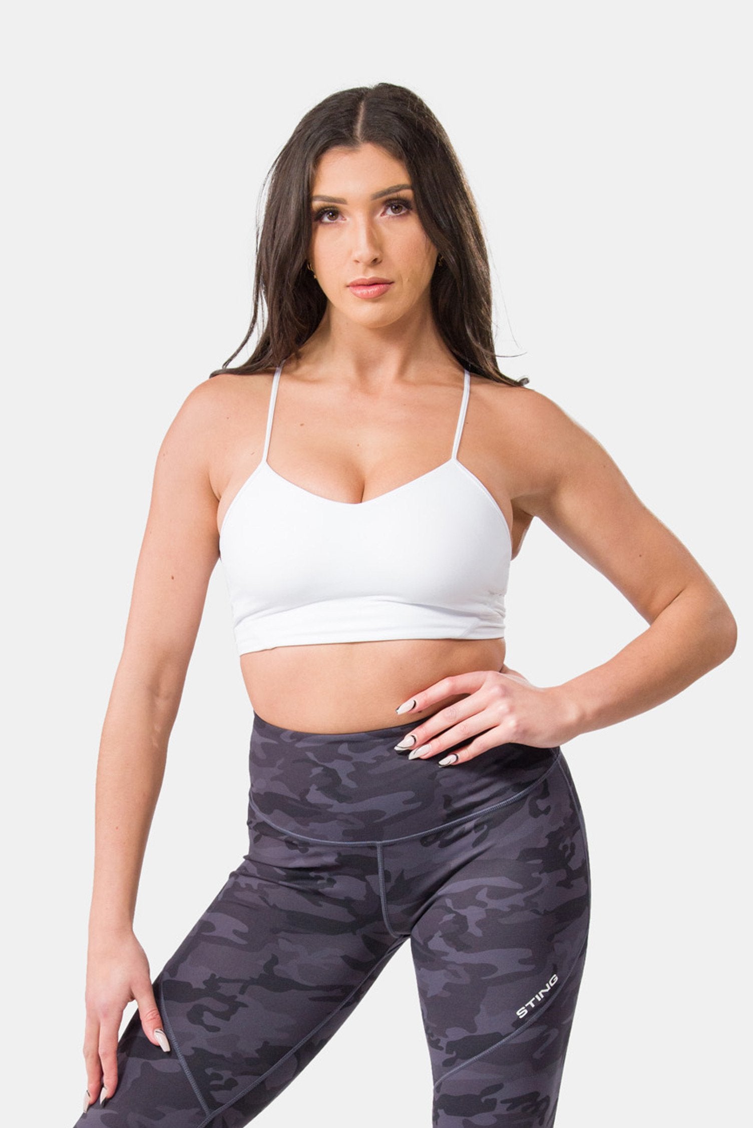 STING Aurora Envy Infinity Sports Bra White