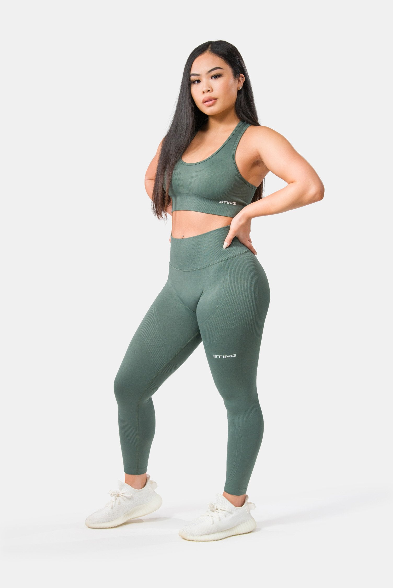 STING Allure Seamless Sports Bra Khaki