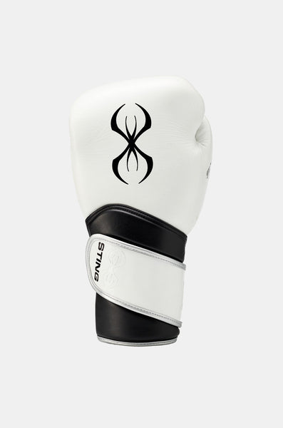 Viper X Velcro Boxing Gloves-White & Silver – STING USA