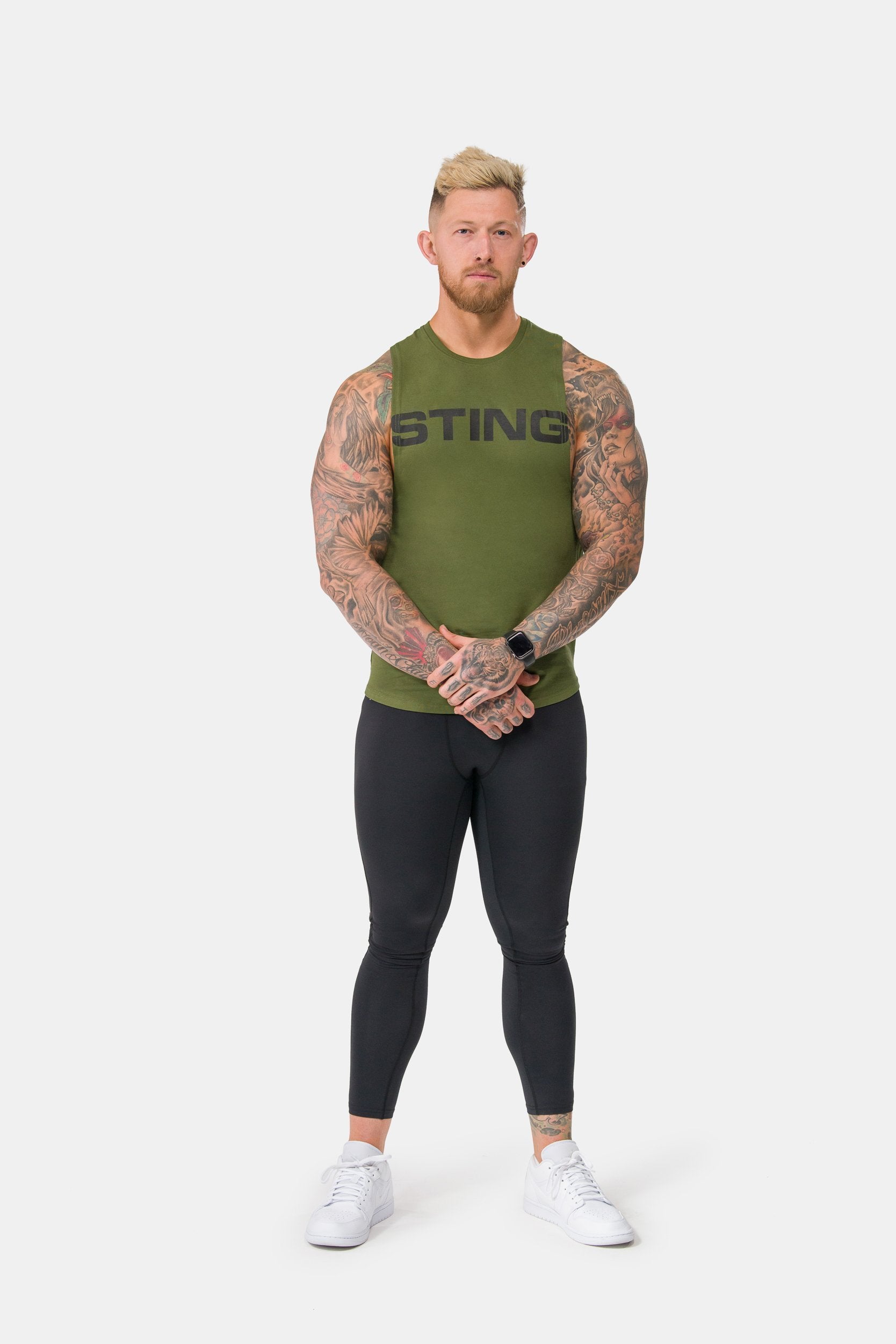 STING Mens Kinetic Leggings Black