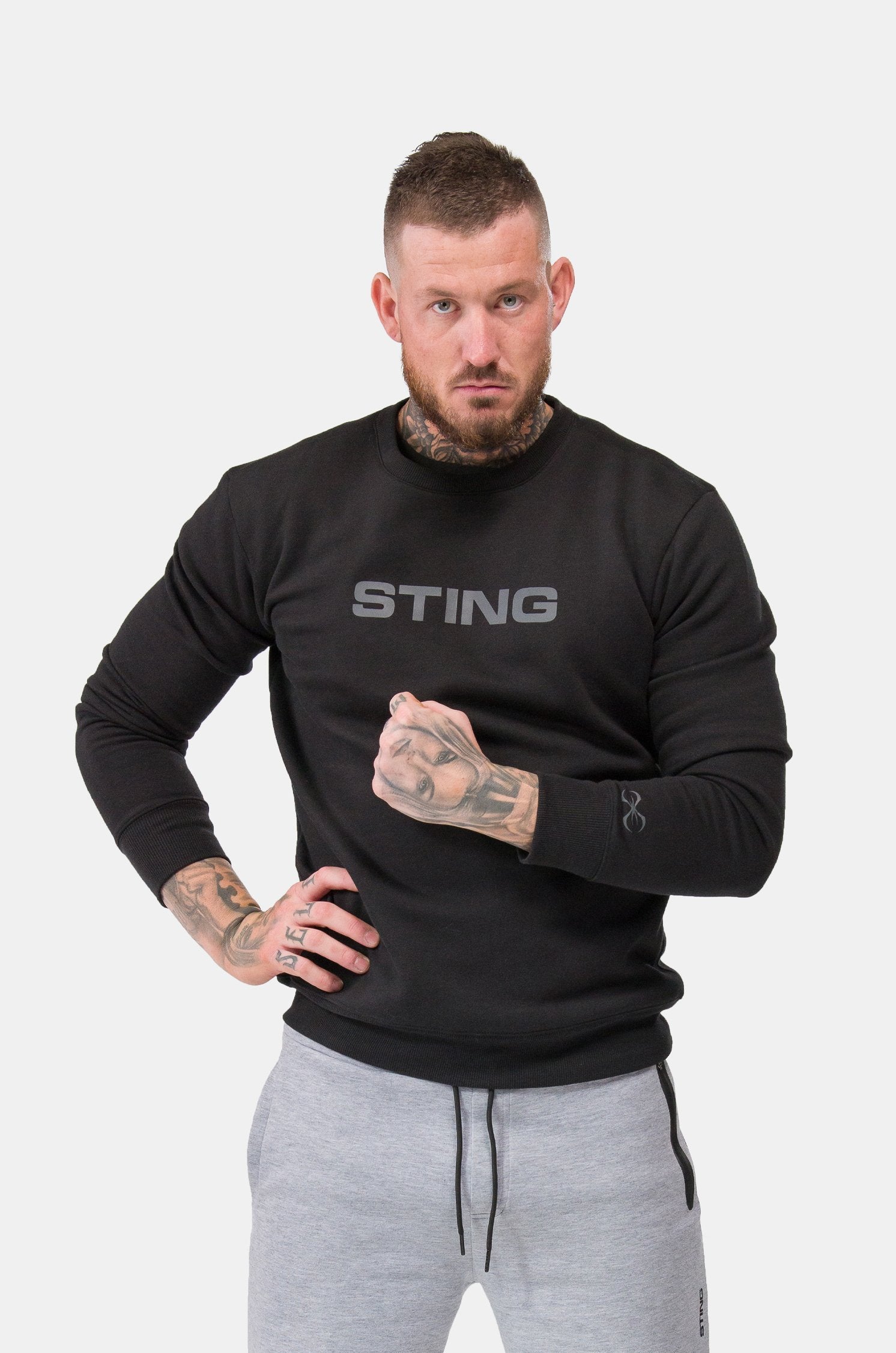 STING Mens Ultra Crew Neck Black