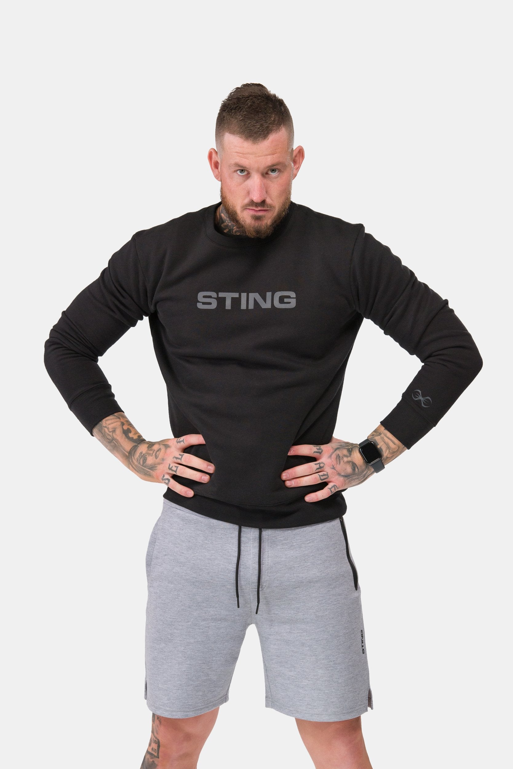 STING Mens Ultra Crew Neck Black