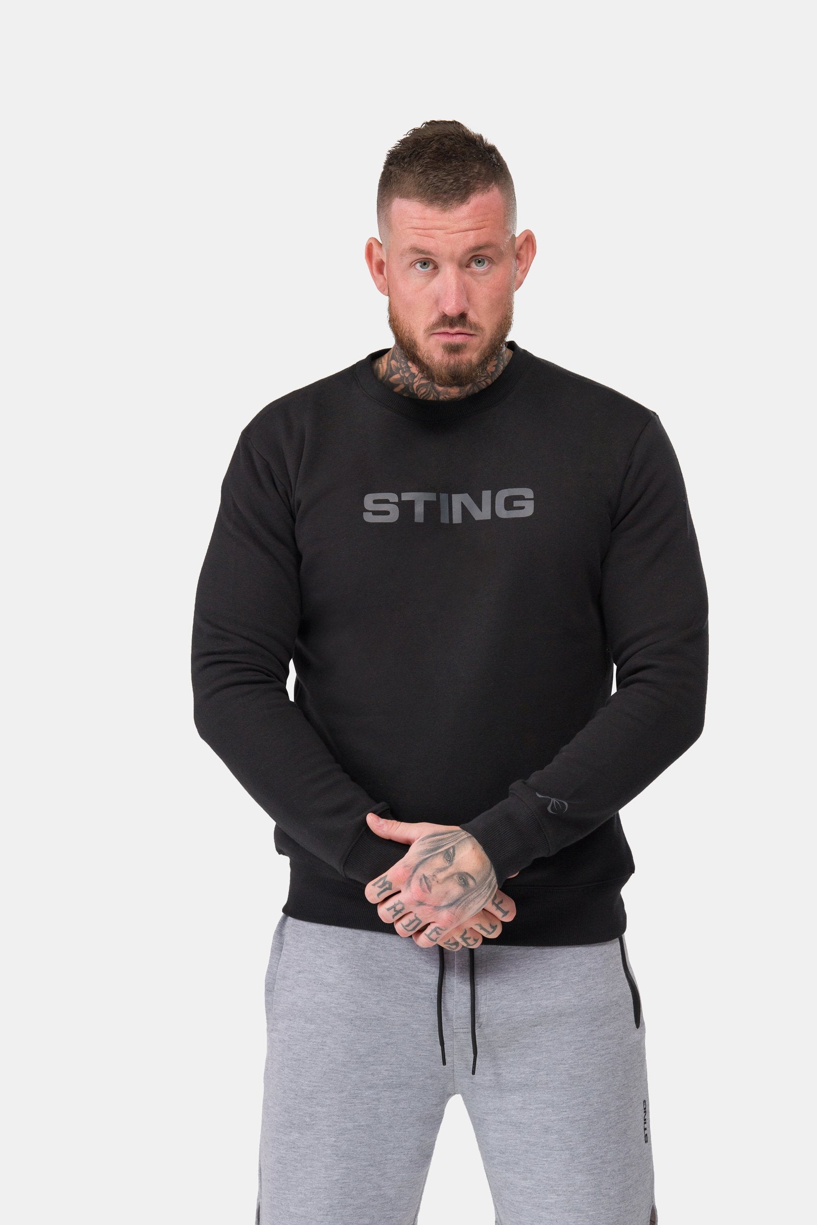 STING Mens Ultra Crew Neck Black