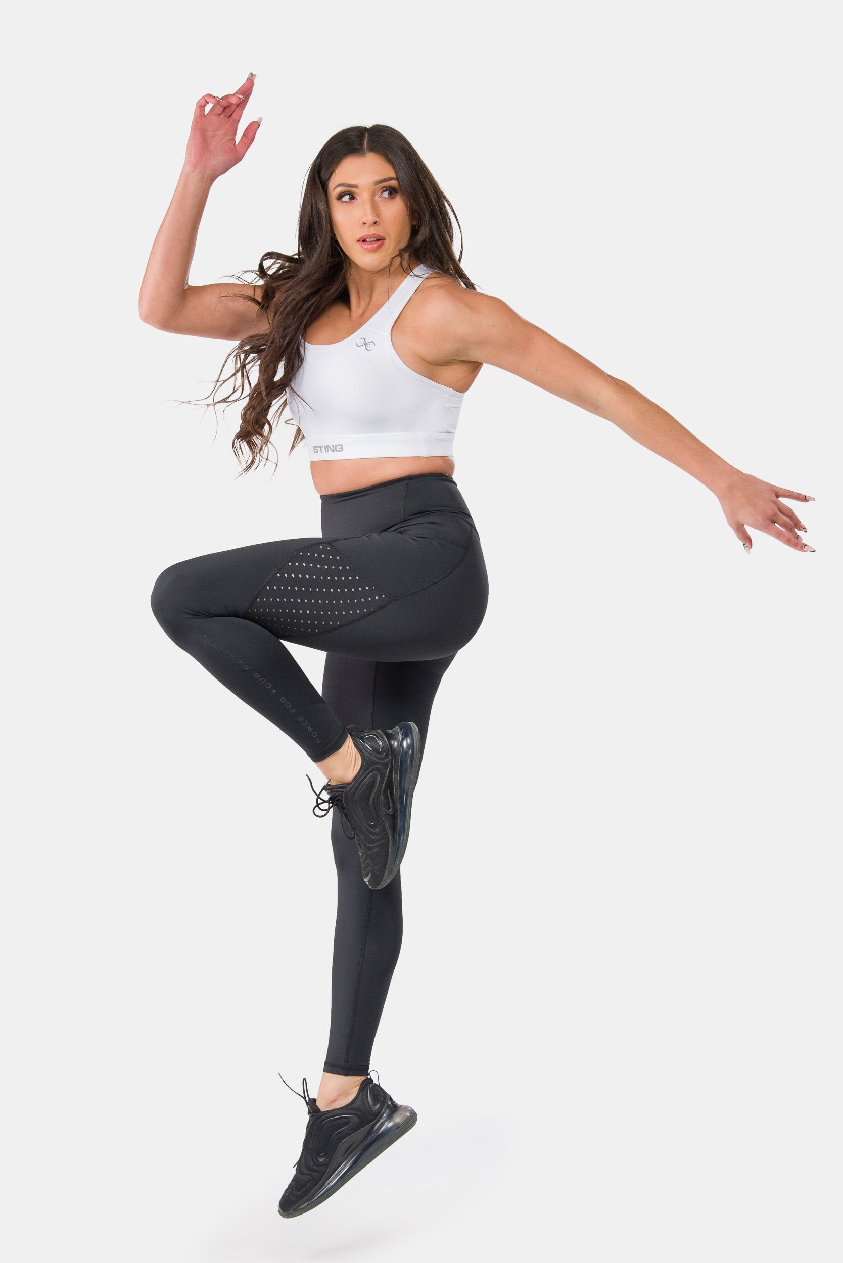 STING Womens Kinetic Chest Protector Sports Bra White