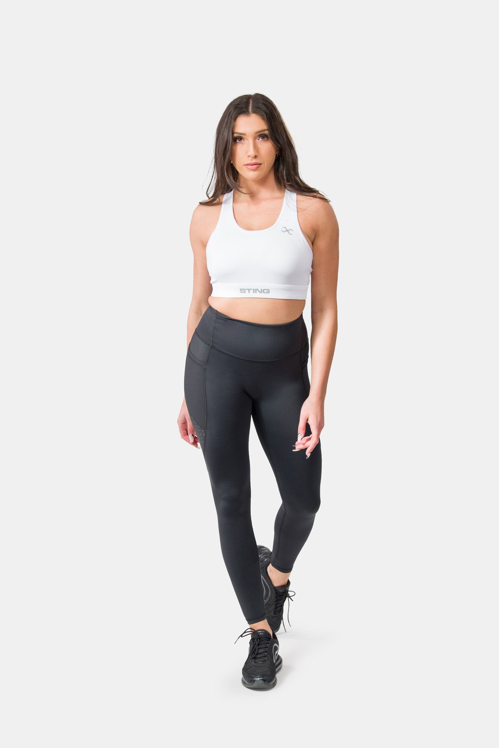 STING Womens Kinetic Chest Protector Sports Bra White