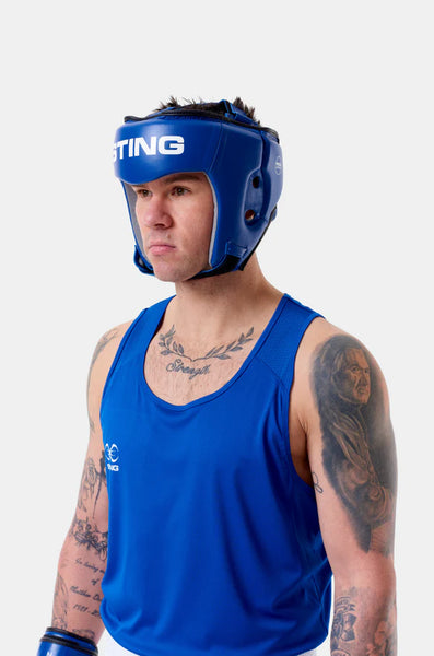 Blue USA Boxing Approved Open Face Head Guard – STING USA