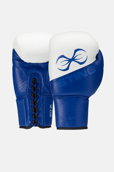 Orion Lace Up Boxing Gloves-Blue/White