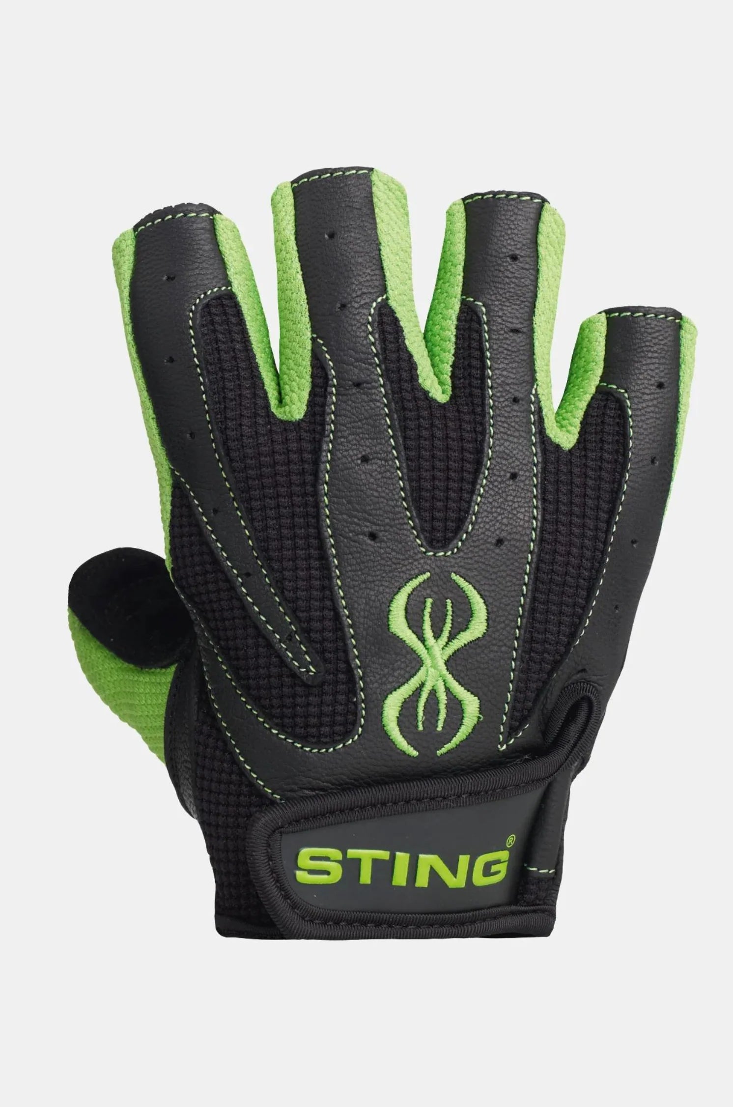 Sting Atomic Training Gloves, Black/Green / L