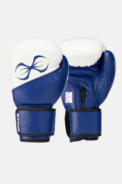 Orion Boxing Gloves Blue & White Masters Approved Orion Boxing Gloves Blue & White Masters Approved