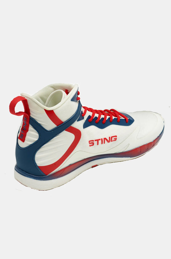 STING Viper Boxing Shoes White Red