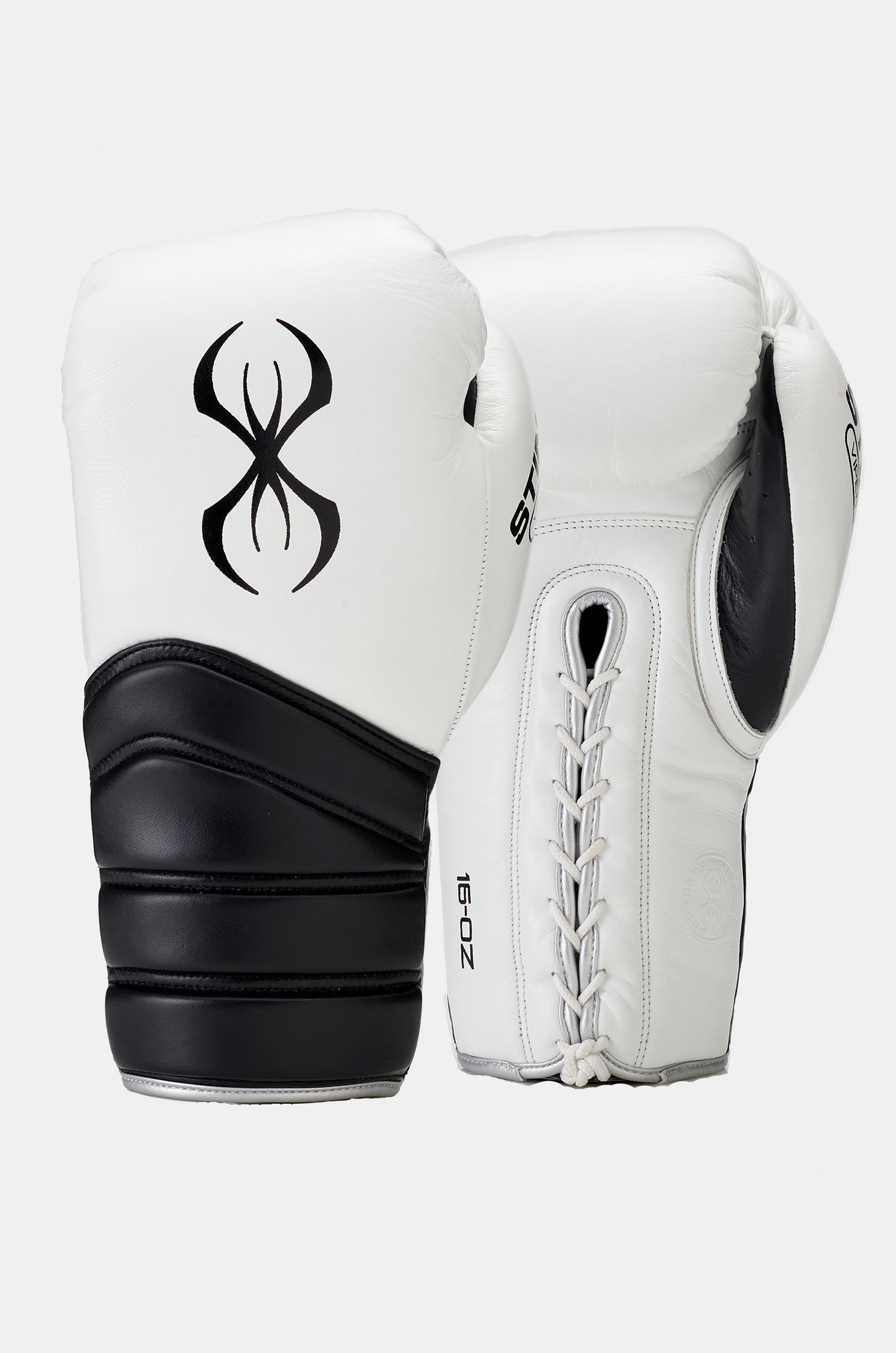 Viper X Lace Up Boxing Gloves - White/Black/Silver – STING USA