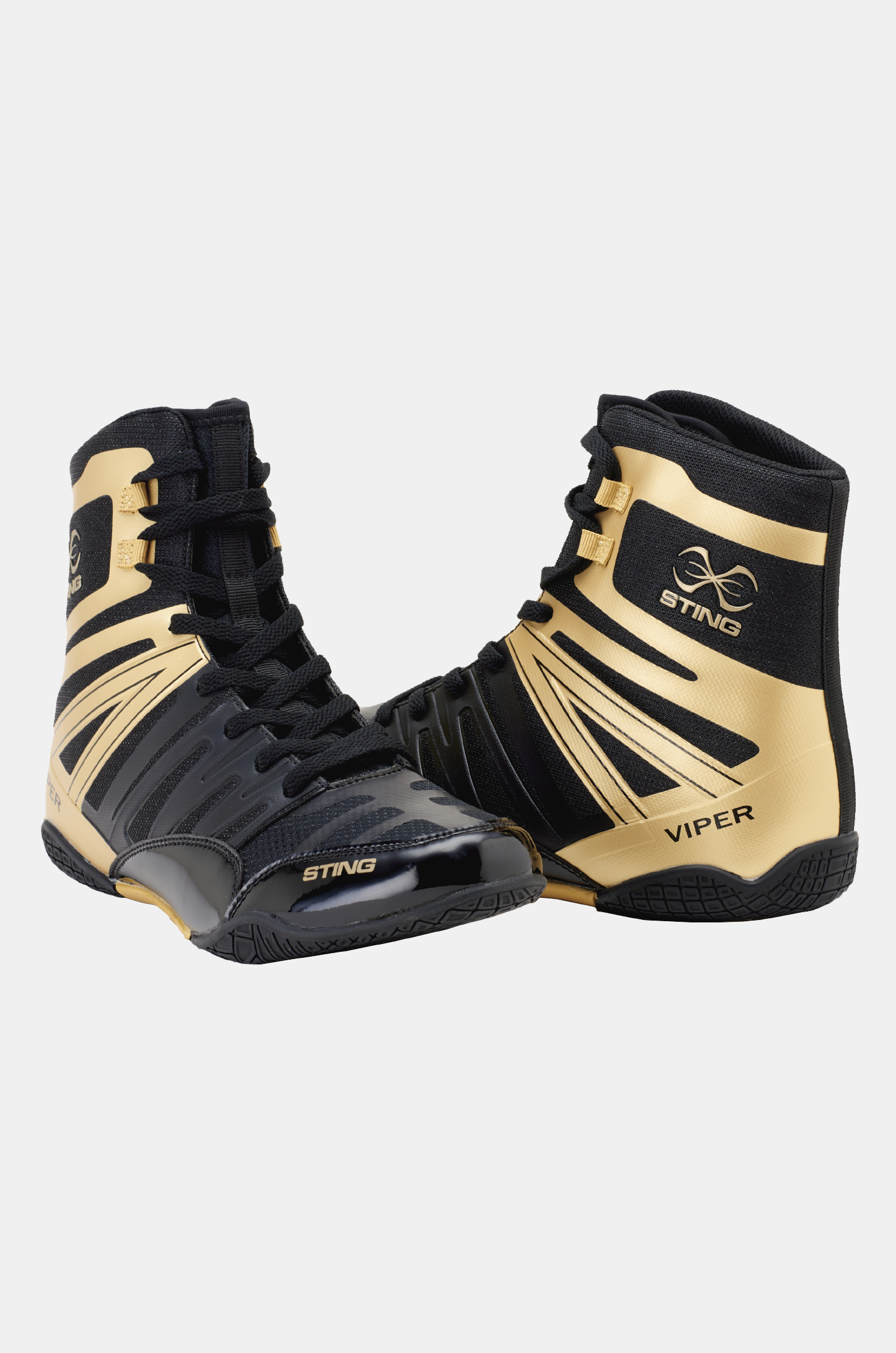 STING Viper Boxing Shoes Black Gold